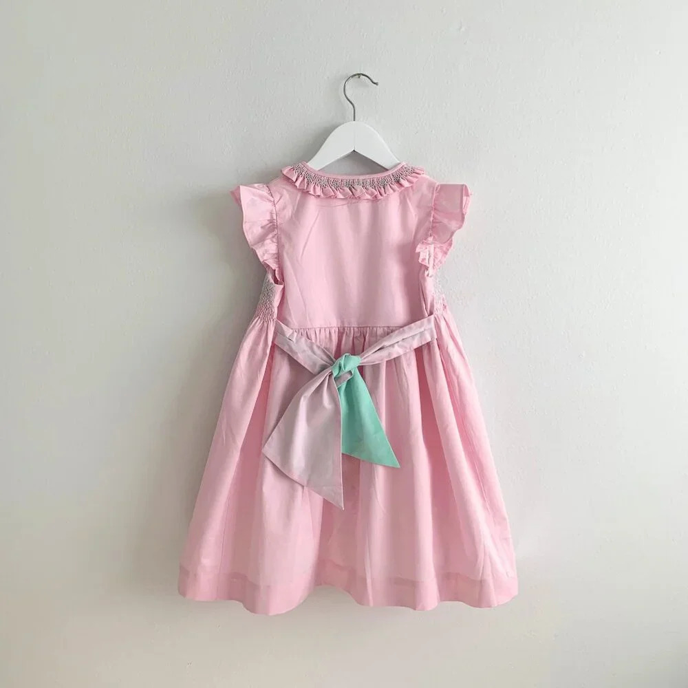 NWT Pretty Girls Smocked Dress Spanish Style Birthday Party Princess Boutique 5T - Picture 8 of 8